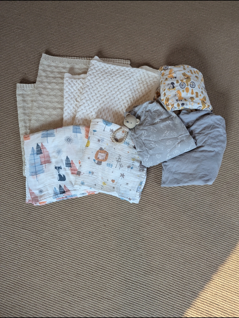 Newborn Baby Boy Bundle Essentials Muslin Blankets Baby Blankets Crib Sheets